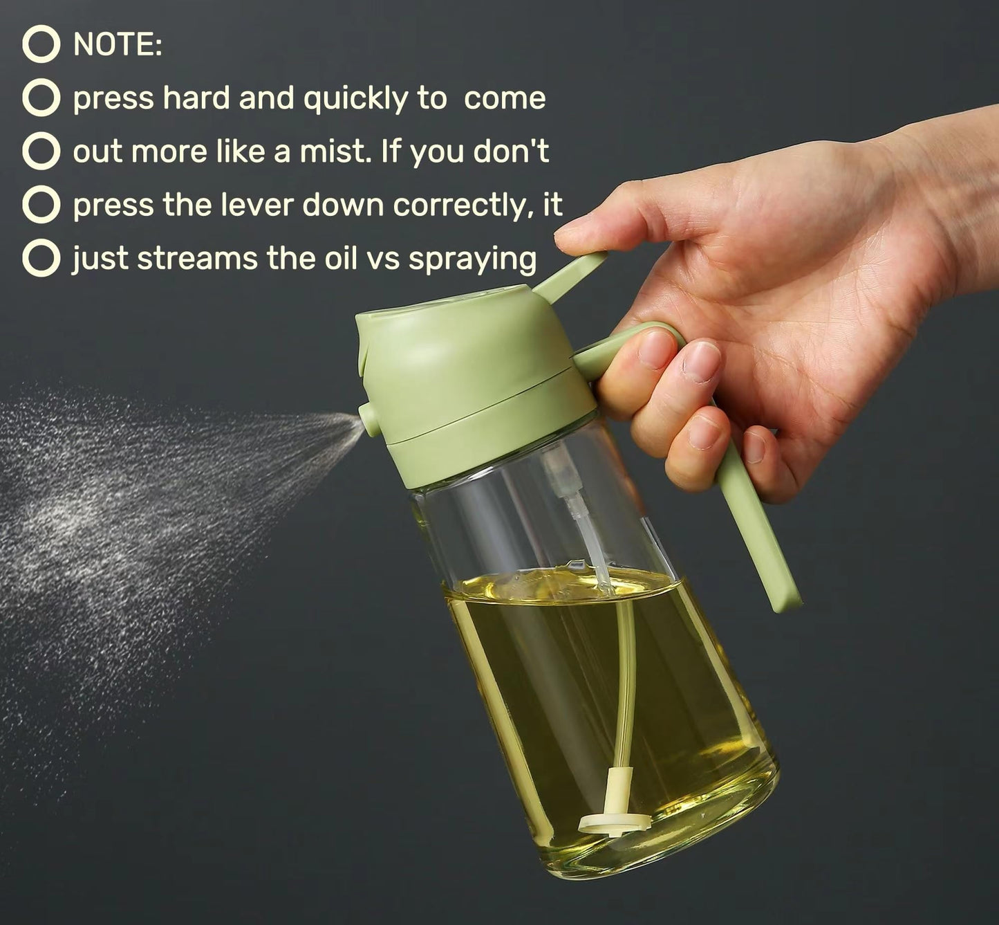 ✨HOT SALE💕2 in 1 Glass Oil Sprayer & Dispenser🔥(Buy 2 Get 20% OFF)