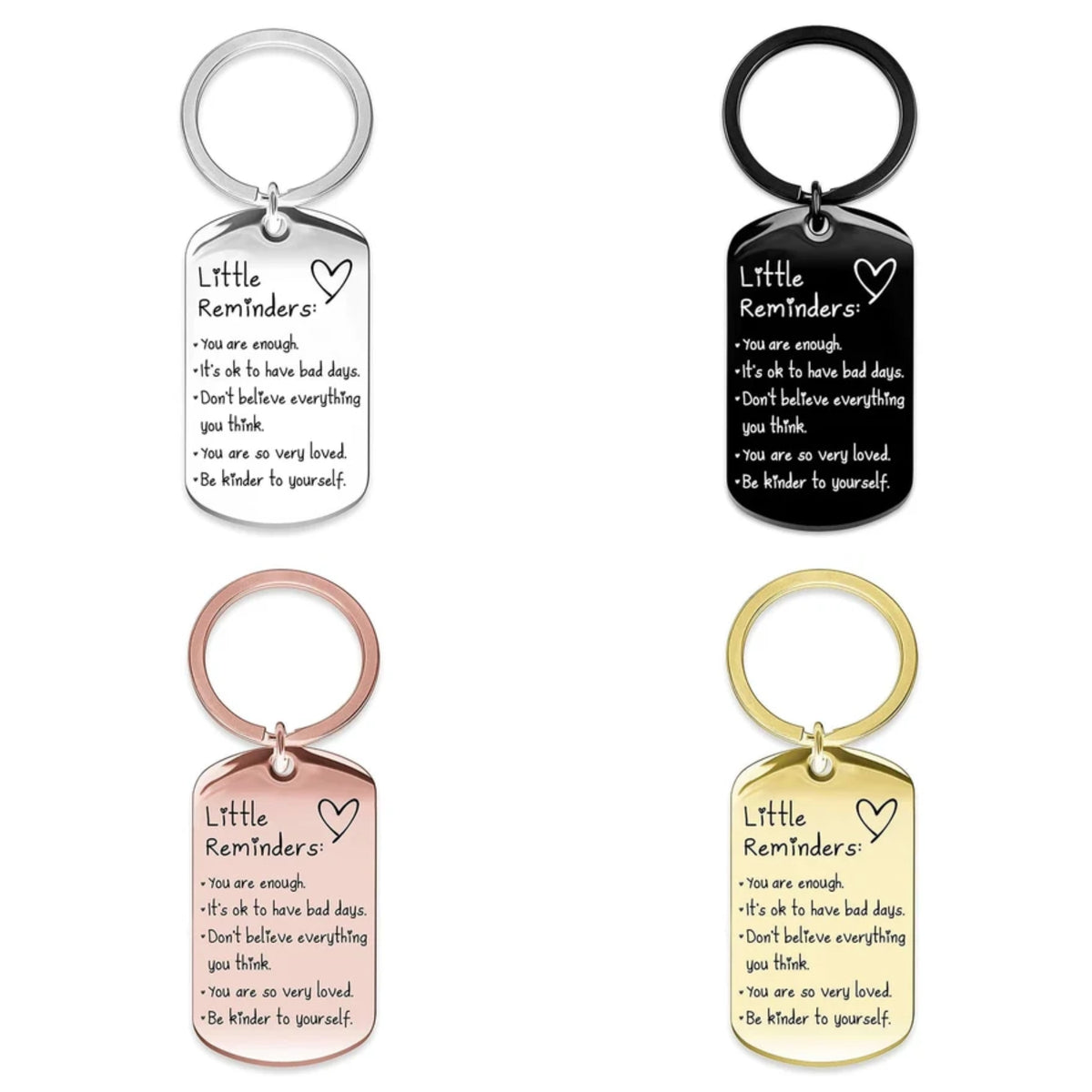 Engraved Inspirational Stainless Steel Keychain