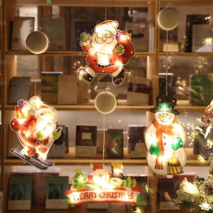 🎅Christmas Window Decoration Light – Warm White LED, 9 Shapes