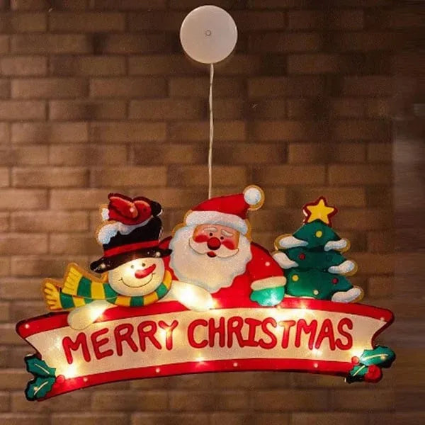 🎅Christmas Window Decoration Light – Warm White LED, 9 Shapes