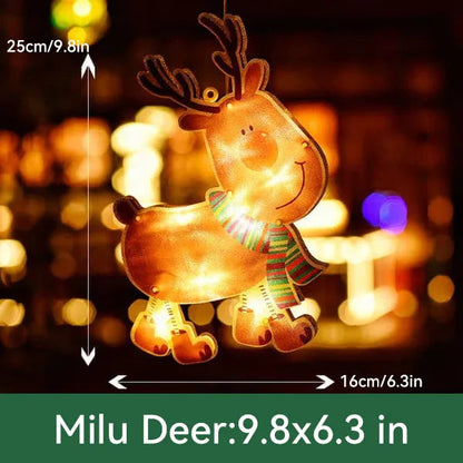 🎅Christmas Window Decoration Light – Warm White LED, 9 Shapes