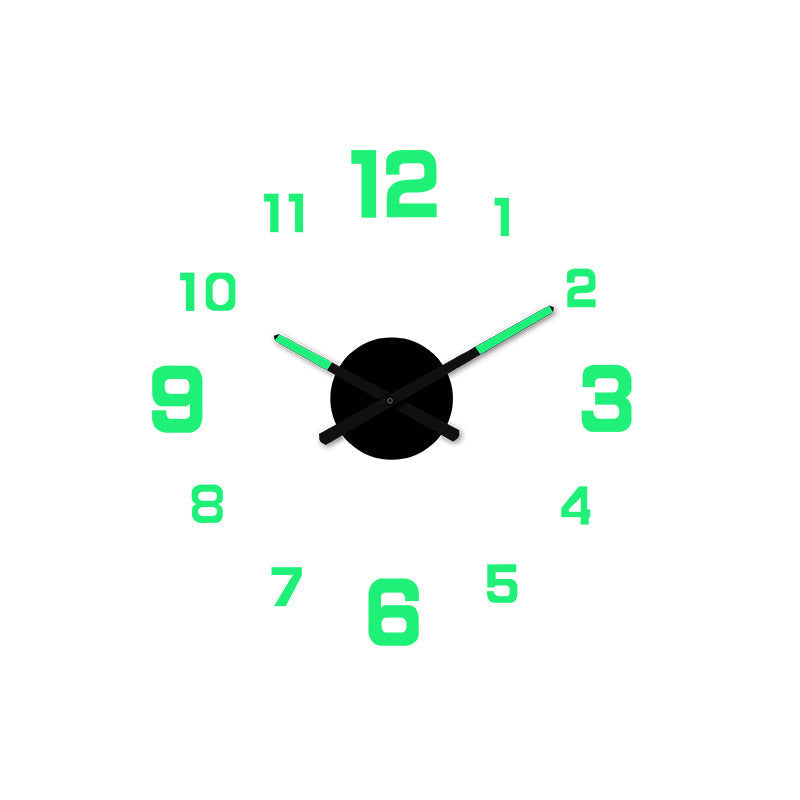 3D DIY Luminous Acrylic Wall Clock Set