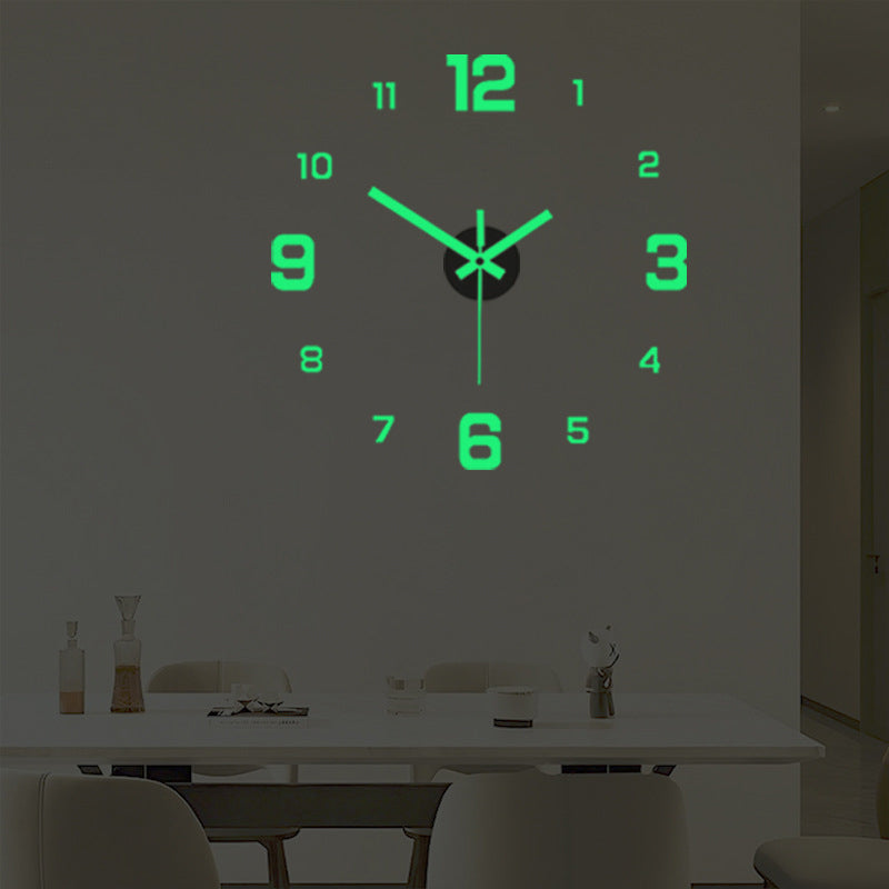 3D DIY Luminous Acrylic Wall Clock Set