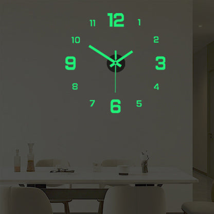 3D DIY Luminous Acrylic Wall Clock Set