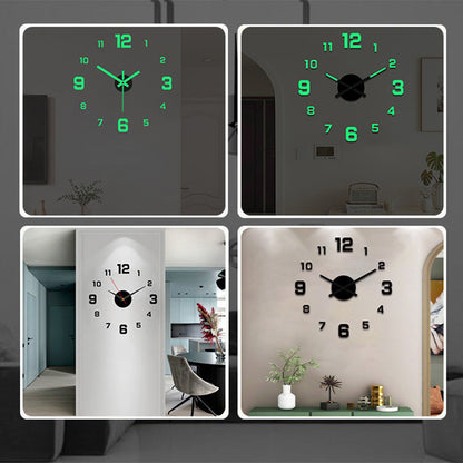 3D DIY Luminous Acrylic Wall Clock Set