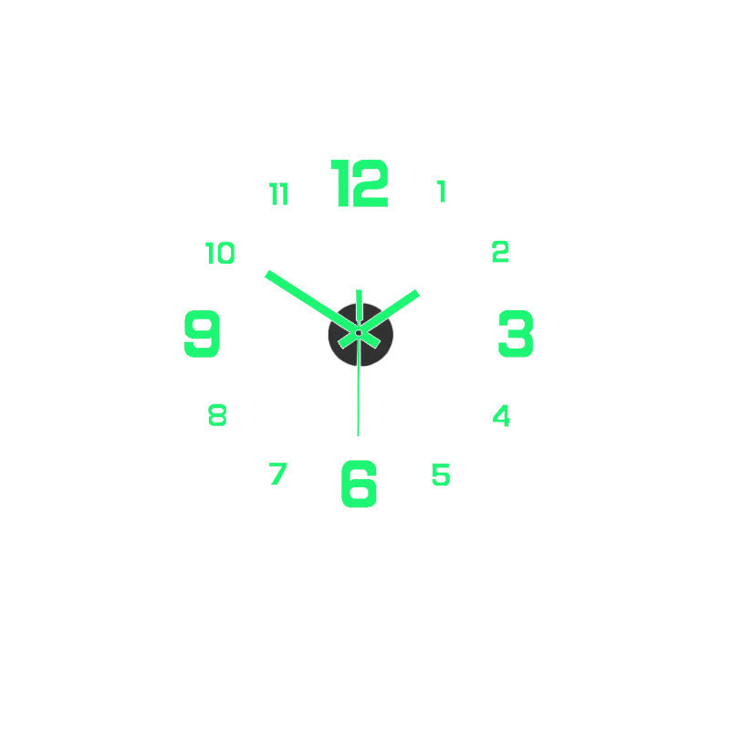 3D DIY Luminous Acrylic Wall Clock Set