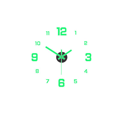 3D DIY Luminous Acrylic Wall Clock Set