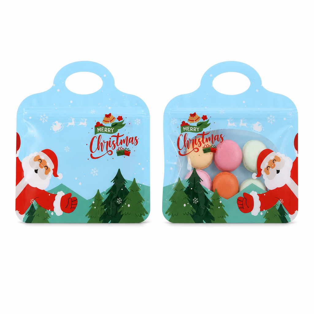 🎄50 Christmas Self-Sealing Gift Bags – Handles & Clear Windows